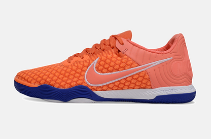 Tênis Futsal Nike React Gato IC - Laranja, Branca e Azul - imagem 4
