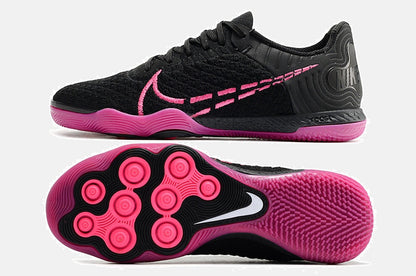 Tênis Futsal Nike React Gato IC - Preta e Rosa - vista traseira