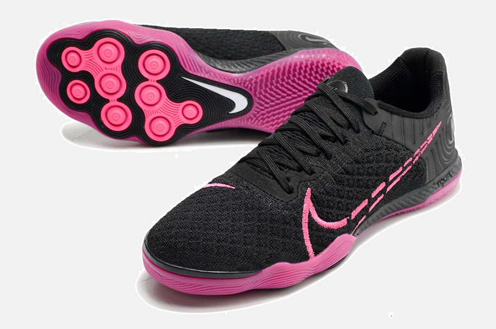Tênis Futsal Nike React Gato IC - Preta e Rosa - detalhe
