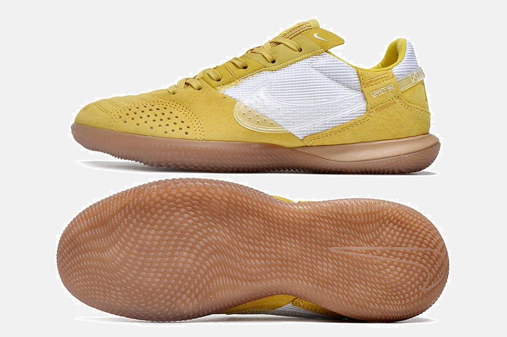 Tênis Futsal Nike Street Gato IC - Amarela e Branca - vista traseira