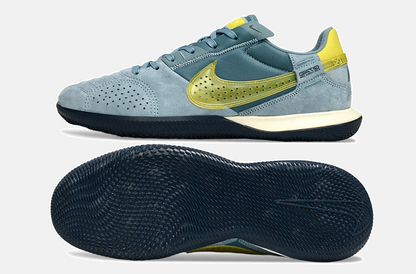 Tênis Futsal Nike Street Gato IC - Azul e Dourada - vista traseira