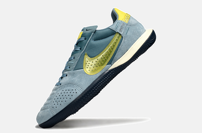 Tênis Futsal Nike Street Gato IC - Azul e Dourada - imagem 5