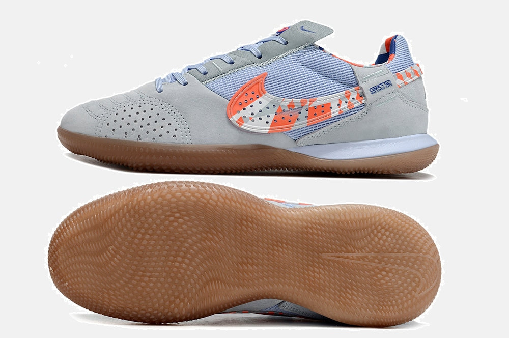 Tênis Futsal Nike Street Gato IC - Azul - vista traseira