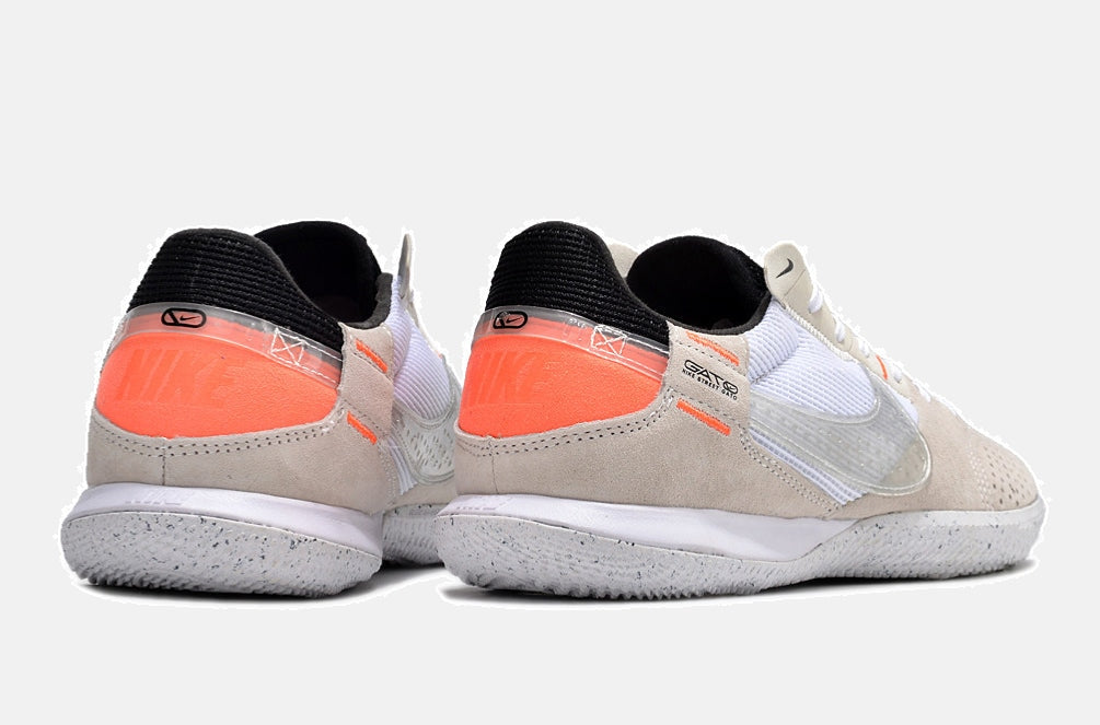 Tênis Futsal Nike Street Gato IC - Bege, Branca e Laranja - imagem 7