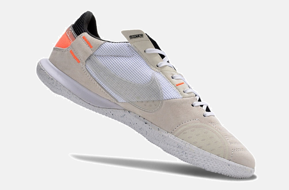 Tênis Futsal Nike Street Gato IC - Bege, Branca e Laranja - imagem 6