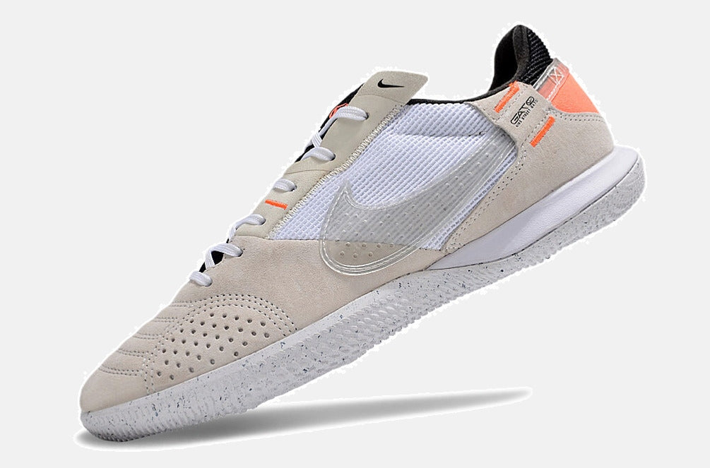 Tênis Futsal Nike Street Gato IC - Bege, Branca e Laranja - imagem 5