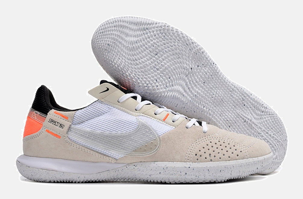 Tênis Futsal Nike Street Gato IC - Bege, Branca e Laranja - imagem 8