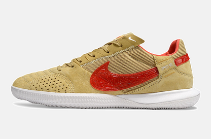 Tênis Futsal Nike Street Gato IC - Bege e Vermelha - imagem 4