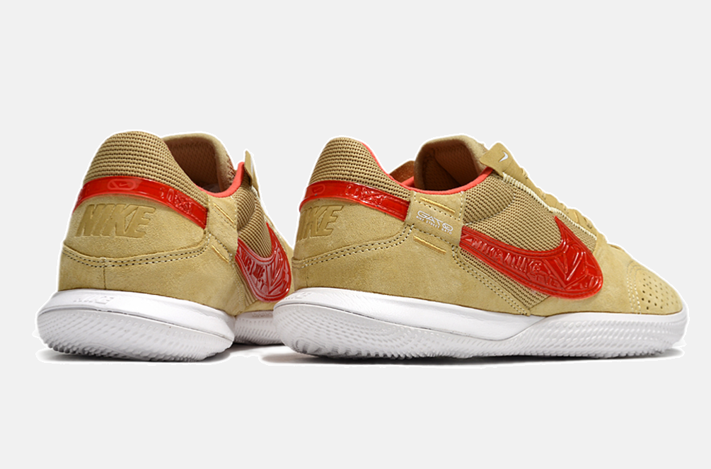 Tênis Futsal Nike Street Gato IC - Bege e Vermelha - imagem 7