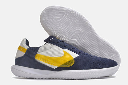 Tênis Futsal Nike Street Gato IC - Branca, Azul e Amarela - imagem 8