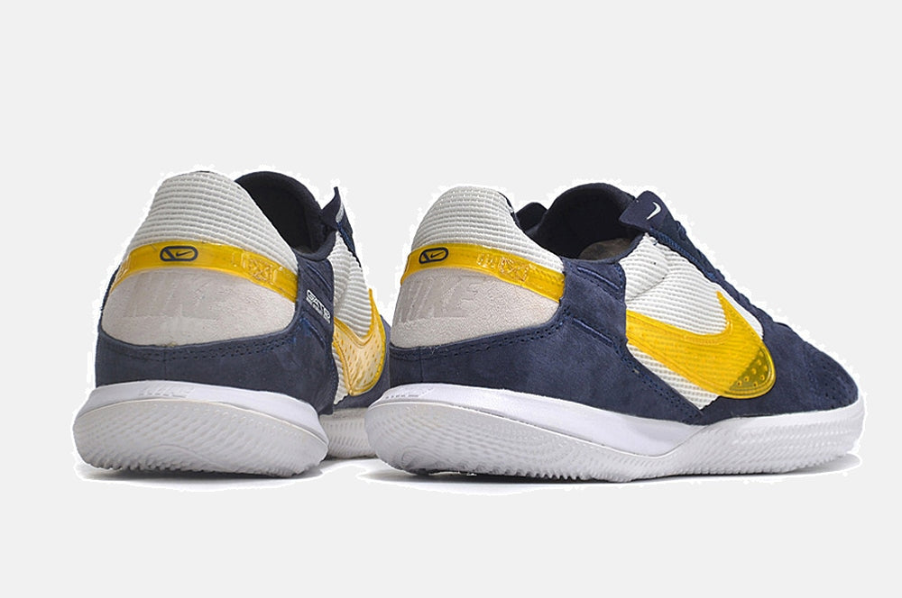 Tênis Futsal Nike Street Gato IC - Branca, Azul e Amarela - imagem 7