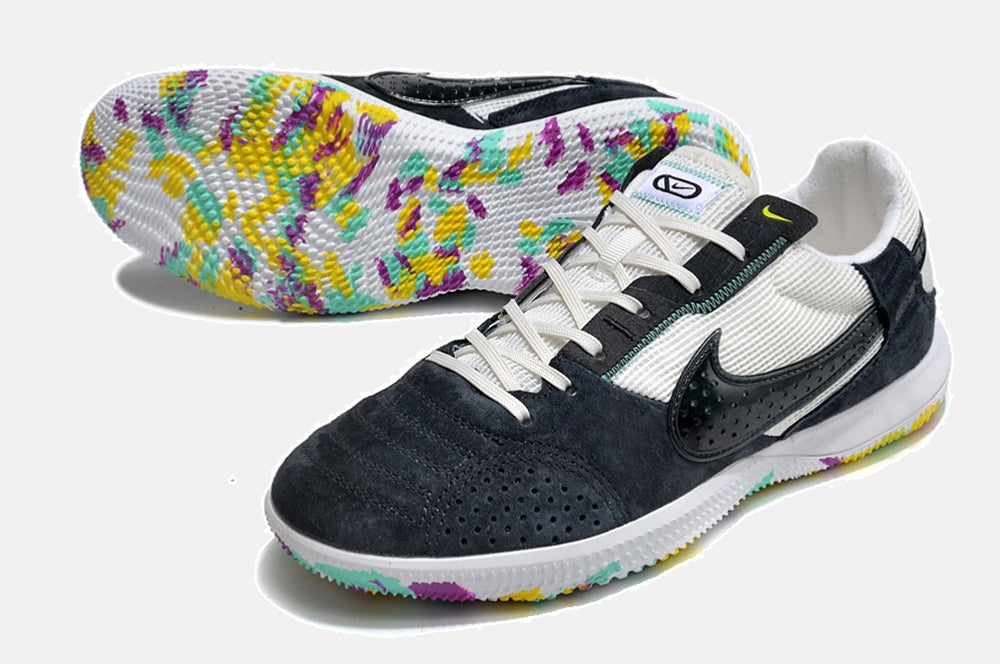 Tênis Futsal Nike Street Gato IC - Branca e Preta - detalhe