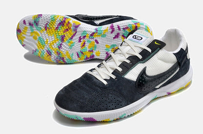 Tênis Futsal Nike Street Gato IC - Branca e Preta - detalhe