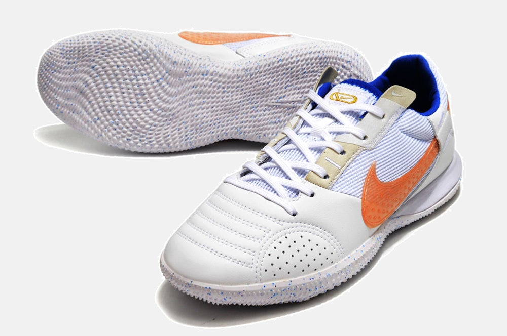 Tênis Futsal Nike Street Gato IC - Branca e Rosa - detalhe