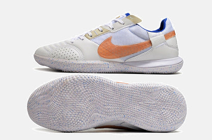 Tênis Futsal Nike Street Gato IC - Branca e Rosa - vista traseira