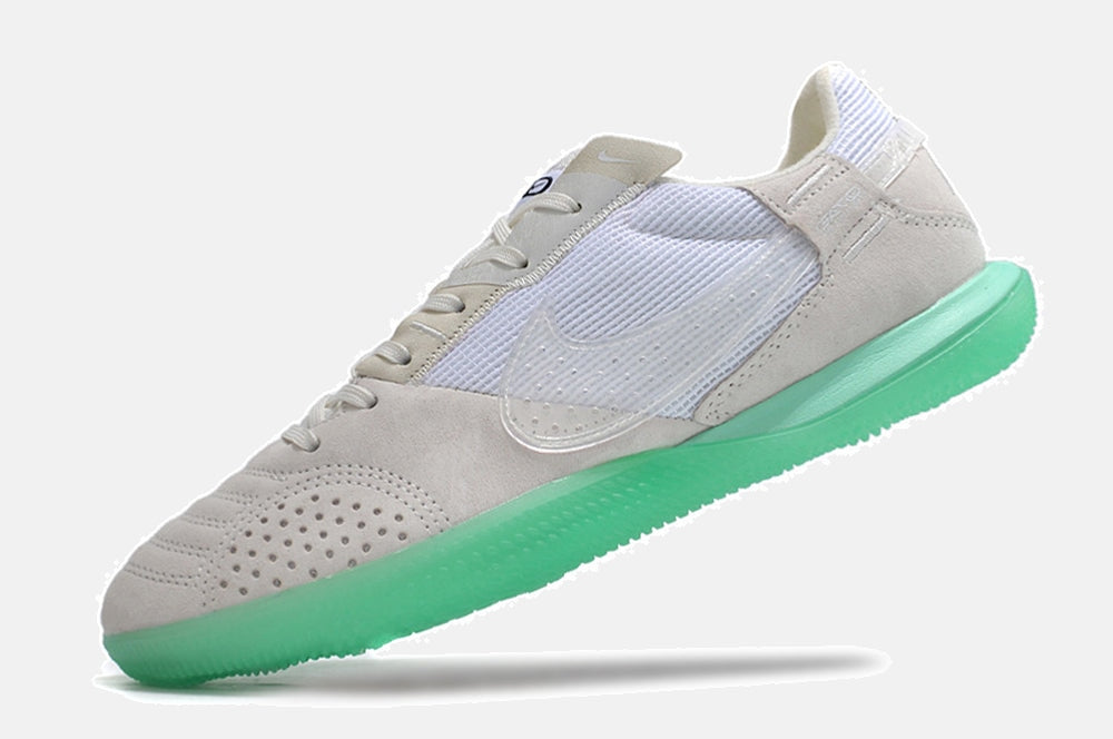 Tênis Futsal Nike Street Gato IC - Branca e Verde - imagem 5
