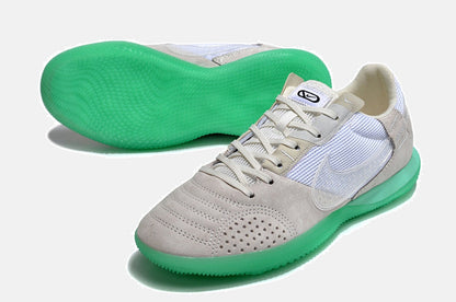 Tênis Futsal Nike Street Gato IC - Branca e Verde - detalhe