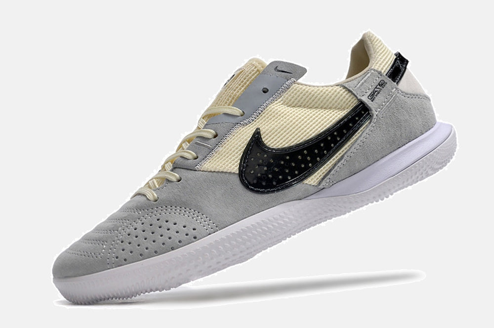 Tênis Futsal Nike Street Gato IC - Cinza, Bege e Preta - imagem 5
