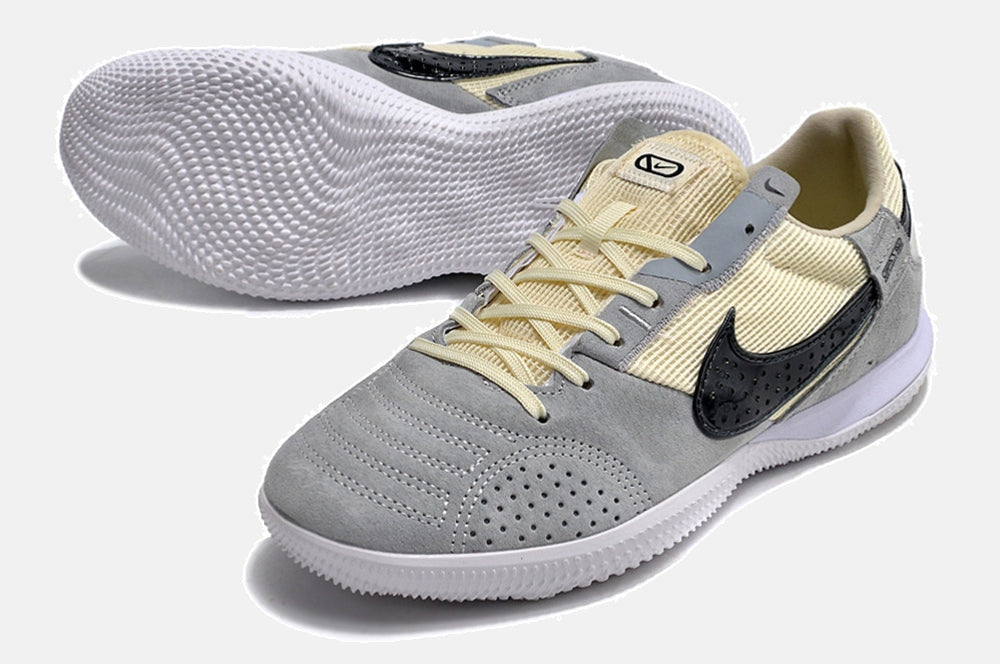 Tênis Futsal Nike Street Gato IC - Cinza, Bege e Preta - imagem 4