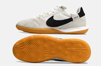 Tênis Futsal Nike Street Gato IC - Cinza, Branca e Preta - vista traseira