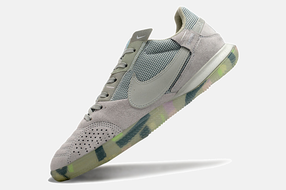Tênis Futsal Nike Street Gato IC - Cinza e Verde - imagem 5
