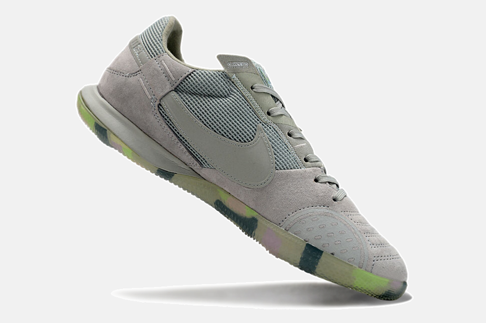 Tênis Futsal Nike Street Gato IC - Cinza e Verde - imagem 6