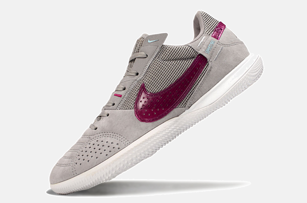 Tênis Futsal Nike Street Gato IC - Cinza e Vinho - imagem 5