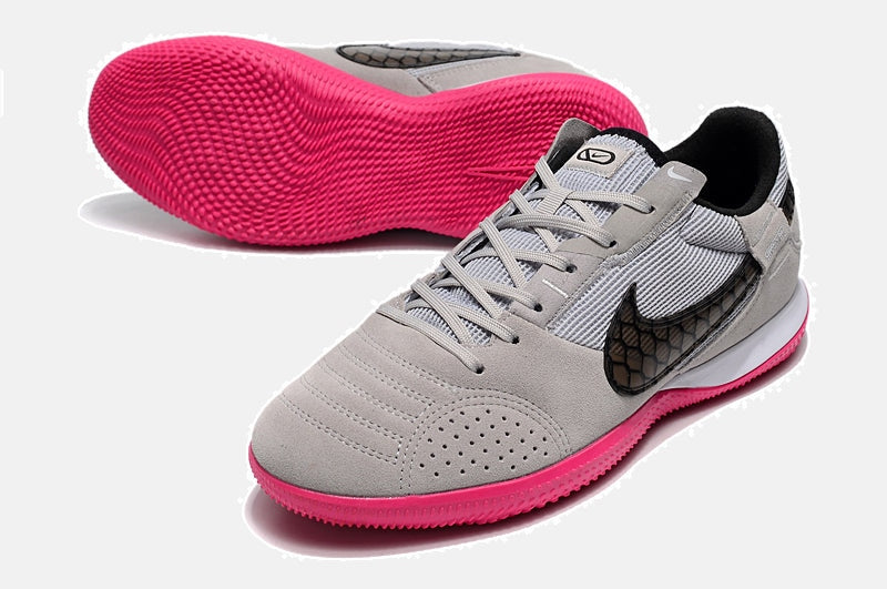 Tênis Futsal Nike Street Gato IC - Cinza, Rosa e Preta - detalhe