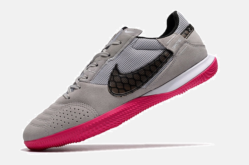 Tênis Futsal Nike Street Gato IC - Cinza, Rosa e Preta - imagem 5