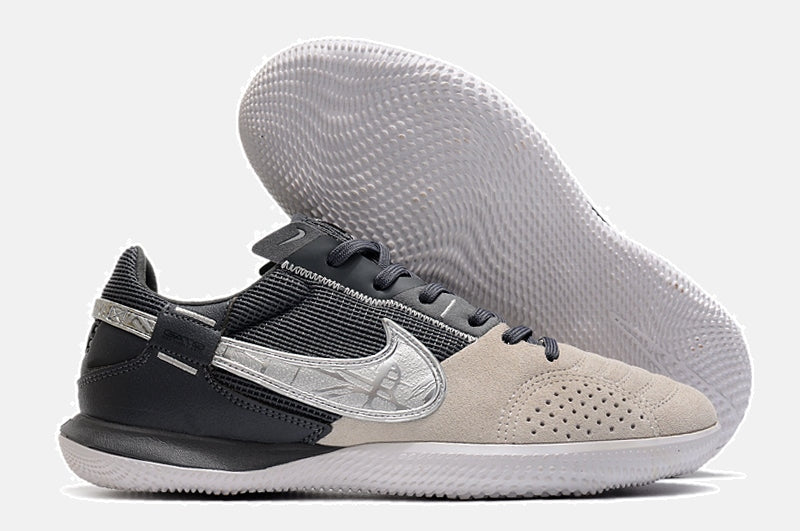 Tênis Futsal Nike Street Gato IC - Preta, Creme e Prata - imagem 8
