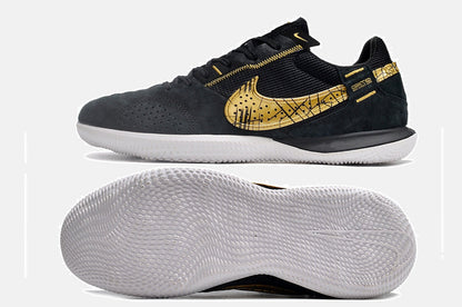 Tênis Futsal Nike Street Gato IC - Preta e Dourada - vista traseira