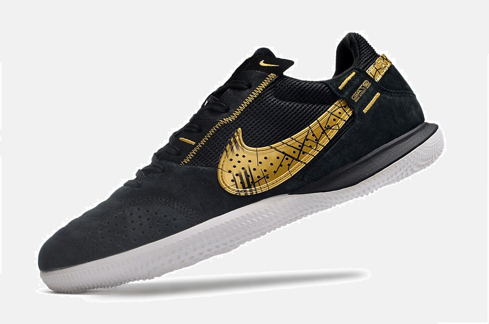 Tênis Futsal Nike Street Gato IC - Preta e Dourada - imagem 5