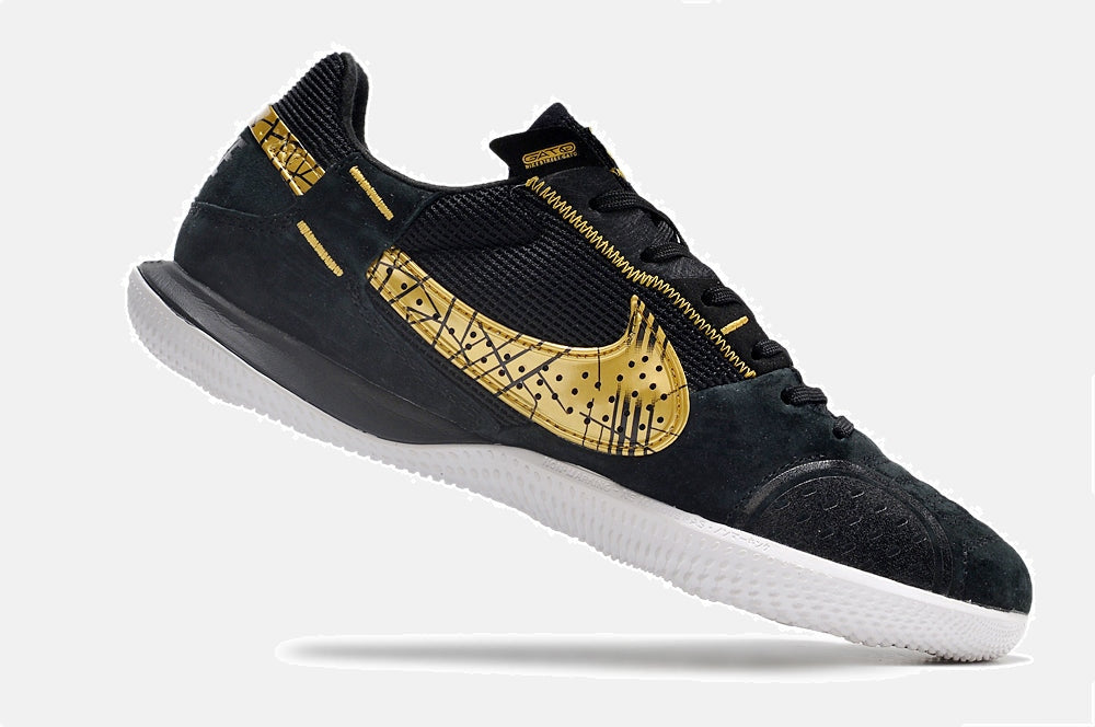 Tênis Futsal Nike Street Gato IC - Preta e Dourada - imagem 6