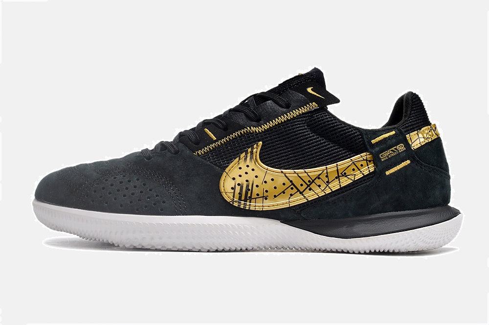 Tênis Futsal Nike Street Gato IC - Preta e Dourada - imagem 4